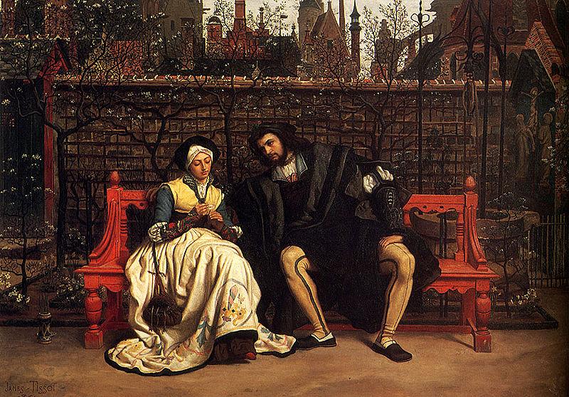 James Joseph Jacques Tissot Faust and Marguerite in the Garden oil painting picture